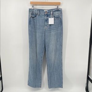 Pistola Cassie Super High Rise Straight Jeans in April Showers 30 A18
